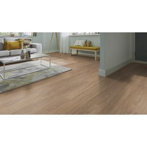 Woonkamer met English Oak Lewes Oak PVC 70599 PVC vloer mFLOR