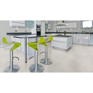 Keuken met Estrich Stone White 59223 PVC vloertegel mFLOR