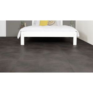 Slaapkamer met Nuance Charcoal 44119 PVC vloertegel mFLOR