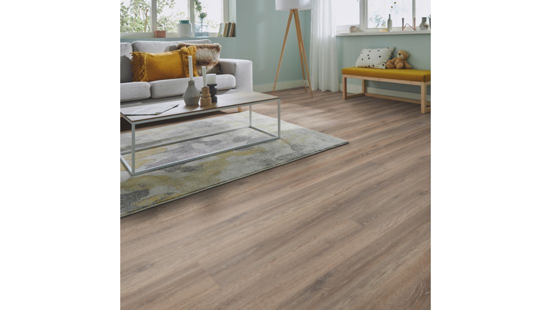 Silence Oak Calabria 55913 woonkamer met PVC klikvloer Solcora