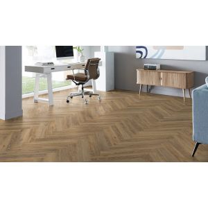 Kantoor met Parva Oak Apulia 41215 PVC visgraat vloer mFLOR