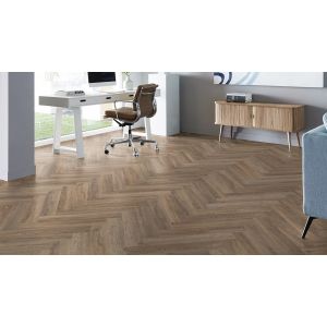 Kantoor met Parva Oak Calabria 41213 PVC visgraat vloer mFLOR