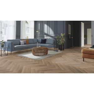 Woonkamer Parva River Oak Volga 41324  PVC visgraat vloer mFLOR