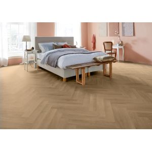 Slaapkamer Parva River Oak Tarn 41329  PVC visgraat vloer mFLOR